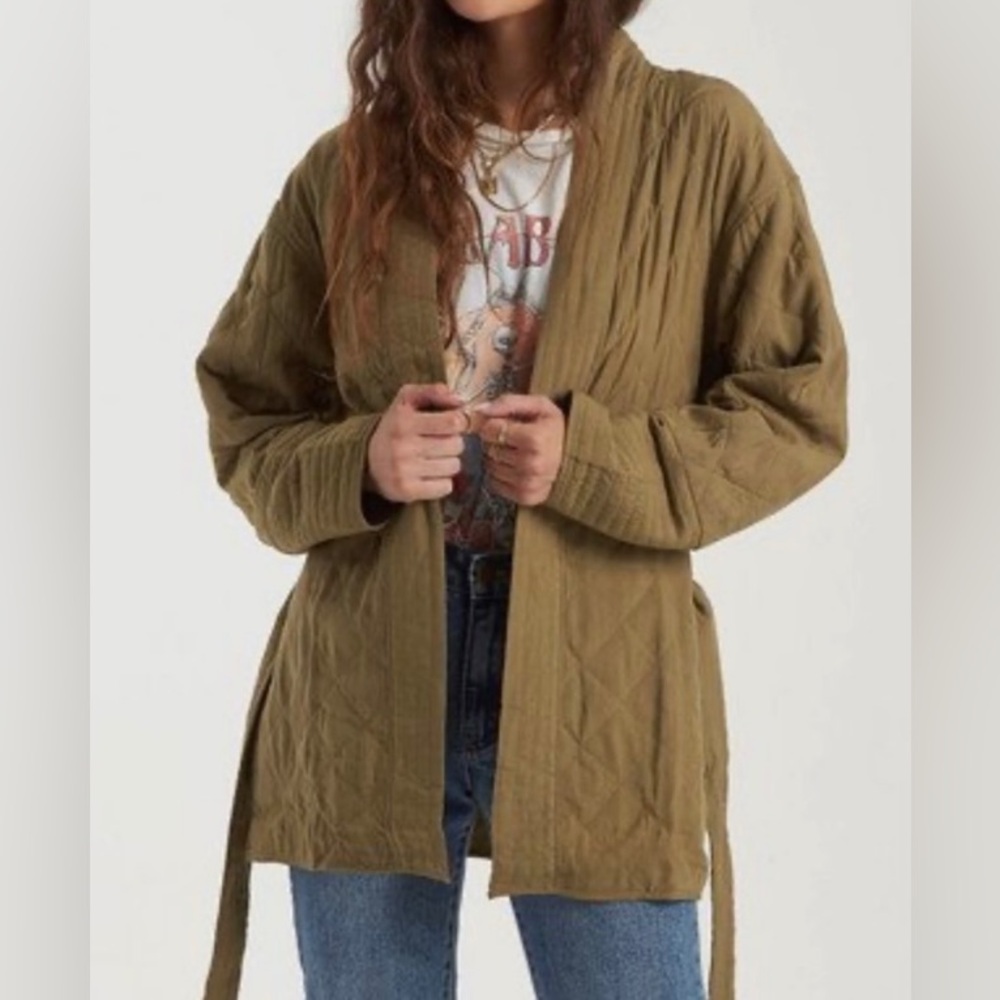 NEW Billabong Piece Out Gorpcore Cottagecore Quilted Fisherman Coastal Jacket S